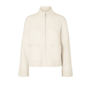 Selected Femme Sia Ras LS Knit Zipper Cardigan